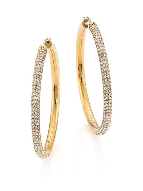 michael kors gold tone hoop earrings|vintage chanel gold hoop earrings.